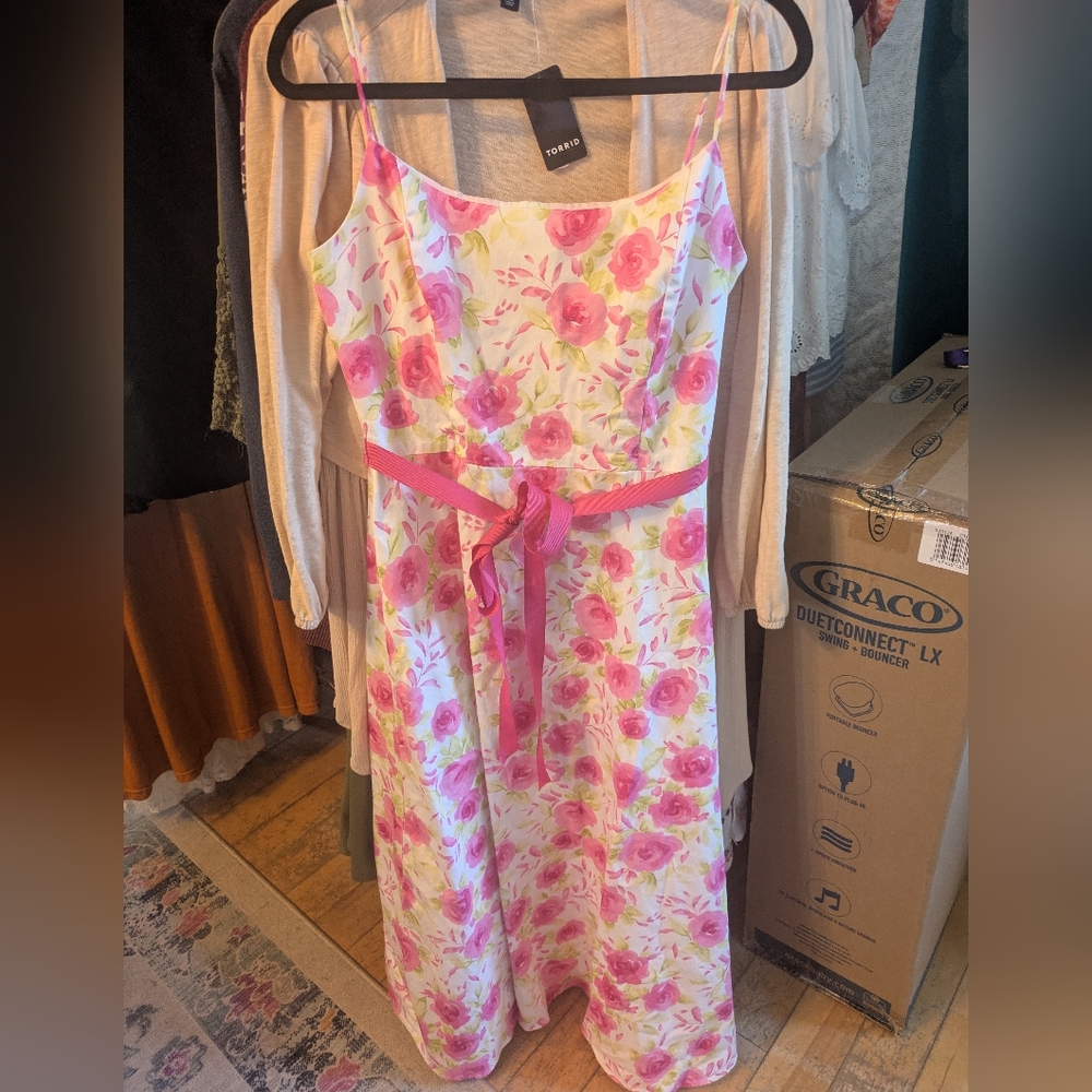 Coldwater Creek Pink and White Dress